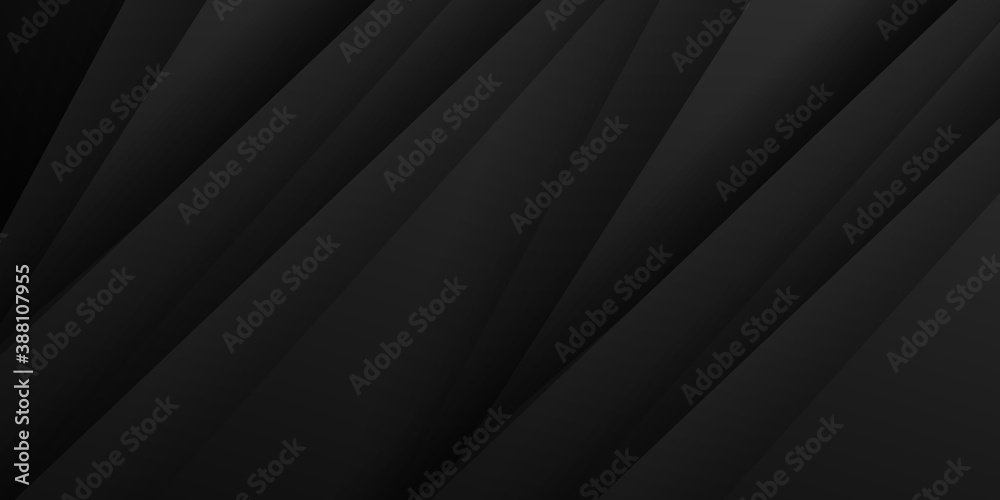 Wall mural dark black abstract business background with shadow overlap layers