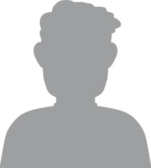 Hand drawn, modern, man avatar profile icon (or portrait icon). User flat avatar icon, sign, profile male symbol
