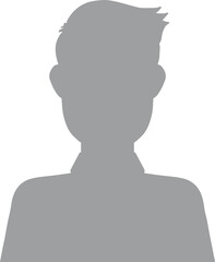 Hand drawn, modern, man avatar profile icon (or portrait icon). User flat avatar icon, sign, profile male symbol