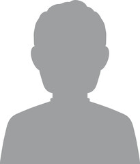 Hand drawn, modern, man avatar profile icon (or portrait icon). User flat avatar icon, sign, profile male symbol