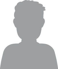 Hand drawn, modern, man avatar profile icon (or portrait icon). User flat avatar icon, sign, profile male symbol