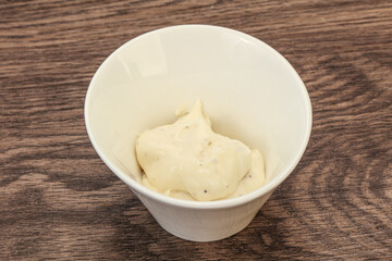 Caesar cream sauce with parmesan and herbs