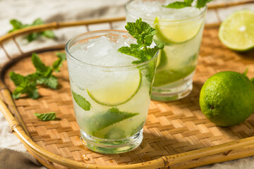 Boozy Refreshing Rum Mint Mojito Cocktail