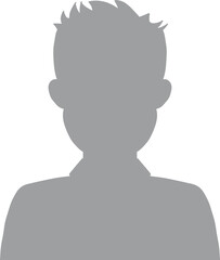 Hand drawn, modern, man avatar profile icon (or portrait icon). User flat avatar icon, sign, profile male symbol