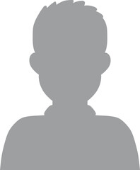 Hand drawn, modern, man avatar profile icon (or portrait icon). User flat avatar icon, sign, profile male symbol