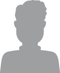 Hand drawn, modern, man avatar profile icon (or portrait icon). User flat avatar icon, sign, profile male symbol