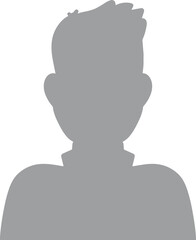 Hand drawn, modern, man avatar profile icon (or portrait icon). User flat avatar icon, sign, profile male symbol