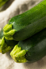 Organic Ripe Green Zucchini Squash