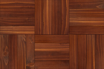 Wooden boards texture. Oak burgundy parquet floor with square pattern. 