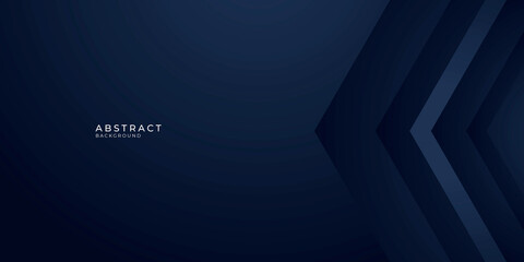 Dark blue abstract presentation background with hexagon layer elements