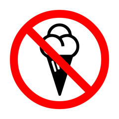 No ice cream sign

