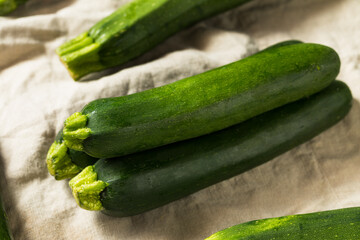 Organic Ripe Green Zucchini Squash