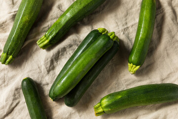 Organic Ripe Green Zucchini Squash