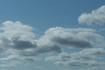 Background of a cloudy blue sky
