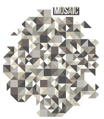 Obraz premium Abstract monochrome gray colors mosaic vector background, artistic design element trendy modern style, texture beautiful digital art.