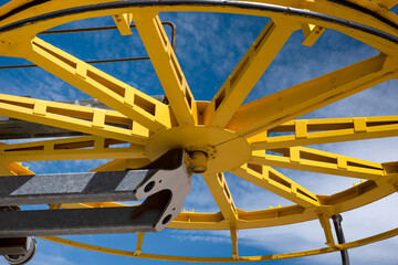 Amusement park machine wheel in the sky