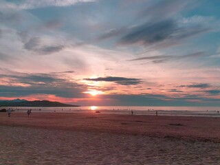sunset on the beach