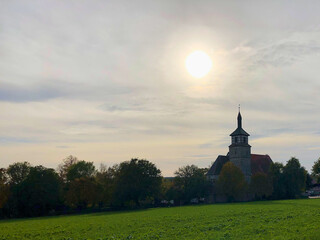 Obraz premium Romantic landscape on a bright day