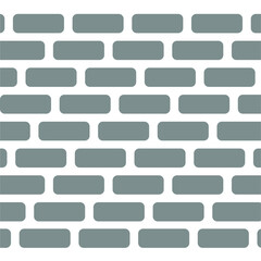 Gray brick wall on white background