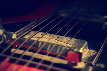 Fototapeta premium electric guitar close up