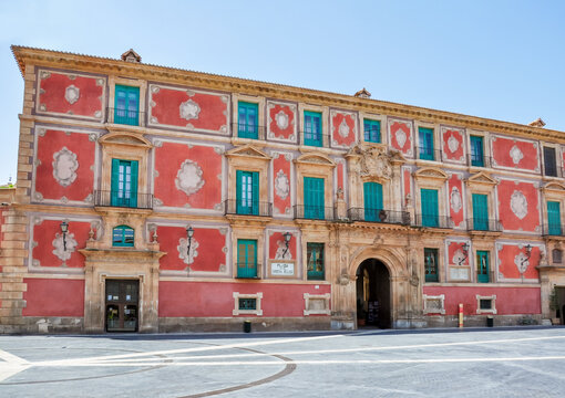 Episcopal Palace on Cardinal Belluga square, Murcia, Spain