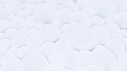Abstract background of white balls 3d illustration