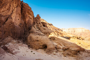Picturesque landscape in Timna National Park in the Arava Valley near Eilat. Israel.