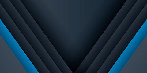 Abstract black blue metallic technology stripes lines background