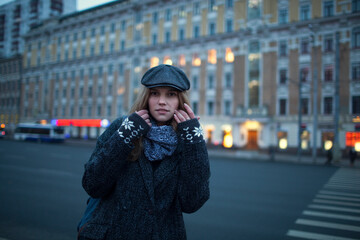 girl walking in the street