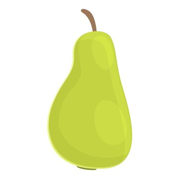 Eco pear icon. Cartoon of eco pear vector icon for web design isolated on white background