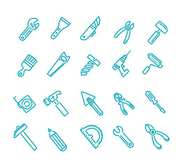 Construction tool icon collection. Vector icons