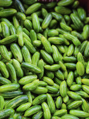 Fresh Ivy gourds/pointed gourds in the Vegetables market