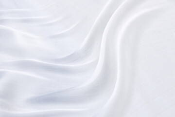 Fototapeta na wymiar Abstract White Bedding Sheets or blanket Background and Texture with copy-space:soft focus