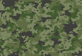 Full Seamless Army Camouflage Pattern Vector. Military Camo Skin for Decor and Textile. Army masking design for hunting textile fabric printing and wallpaper.