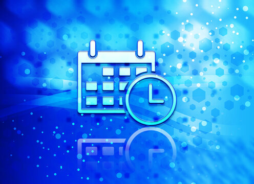 Appointment date calendar icon abstract light cyan blue hexagon pattern background