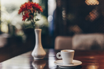 still life with a cup of coffee
