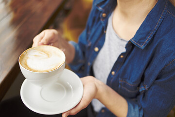woman in suit cup drink lifestyle elegant style communication leisure