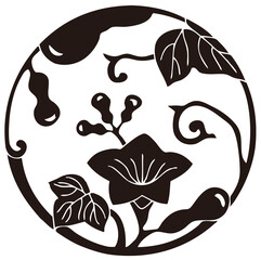 Naklejka premium 瓢枝丸(ひさごえだまる)