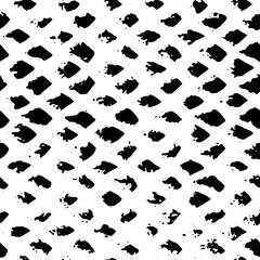 Full Seamless Abstract Pattern. Monochrome Vector. Black and White Dress Fabric Print. Design for Textile and Home Decoration. 