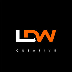 LDW Letter Initial Logo Design Template Vector Illustration	
