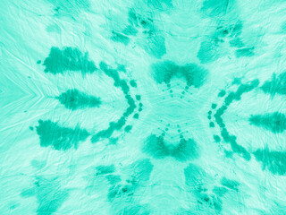 Aqua Green Shibori Batik Print. Abstract 