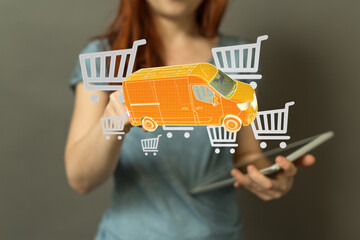 logistics and delivery concept digital 3d.