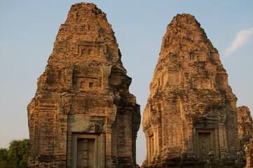 Beautiful view of towers at Pre Rup temple in Cambodia