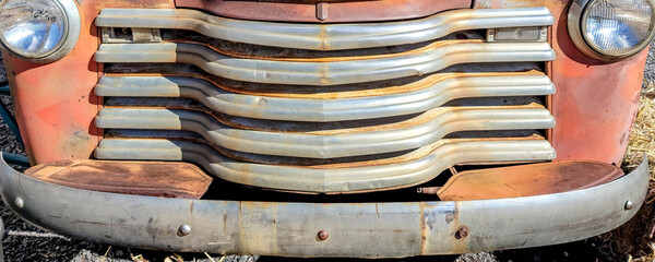 Rusty vintage classic automobile truck