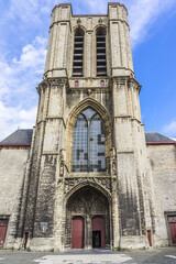 Saint Michael church (Sint-Michielskerk) in Ghent. Roman Catholic Church devoted to St. Michael. Construction of the church began in 1440. Ghent, Belgium.