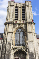Fototapeta na wymiar Saint Michael church (Sint-Michielskerk) in Ghent. Roman Catholic Church devoted to St. Michael. Construction of the church began in 1440. Ghent, Belgium.
