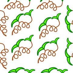 Seamlees pattern root leaf small