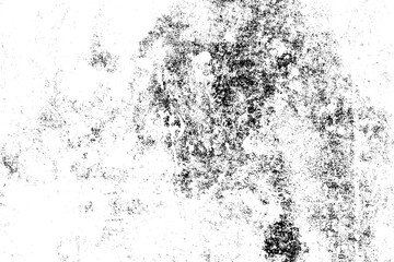 Dark messy dust overlay distress background. Grunge black and white. Abstract monochrome texture of paint, stains, scratched.