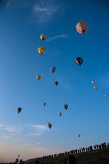 Balloon flying in the blue sky