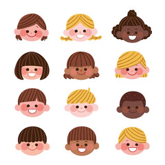 多国籍の子供の顔